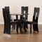 Baxton Studio Senan Dark Brown Upholstered and Finished Wood 5-Piece Dining Set 170-8036-10900 - alternate 7